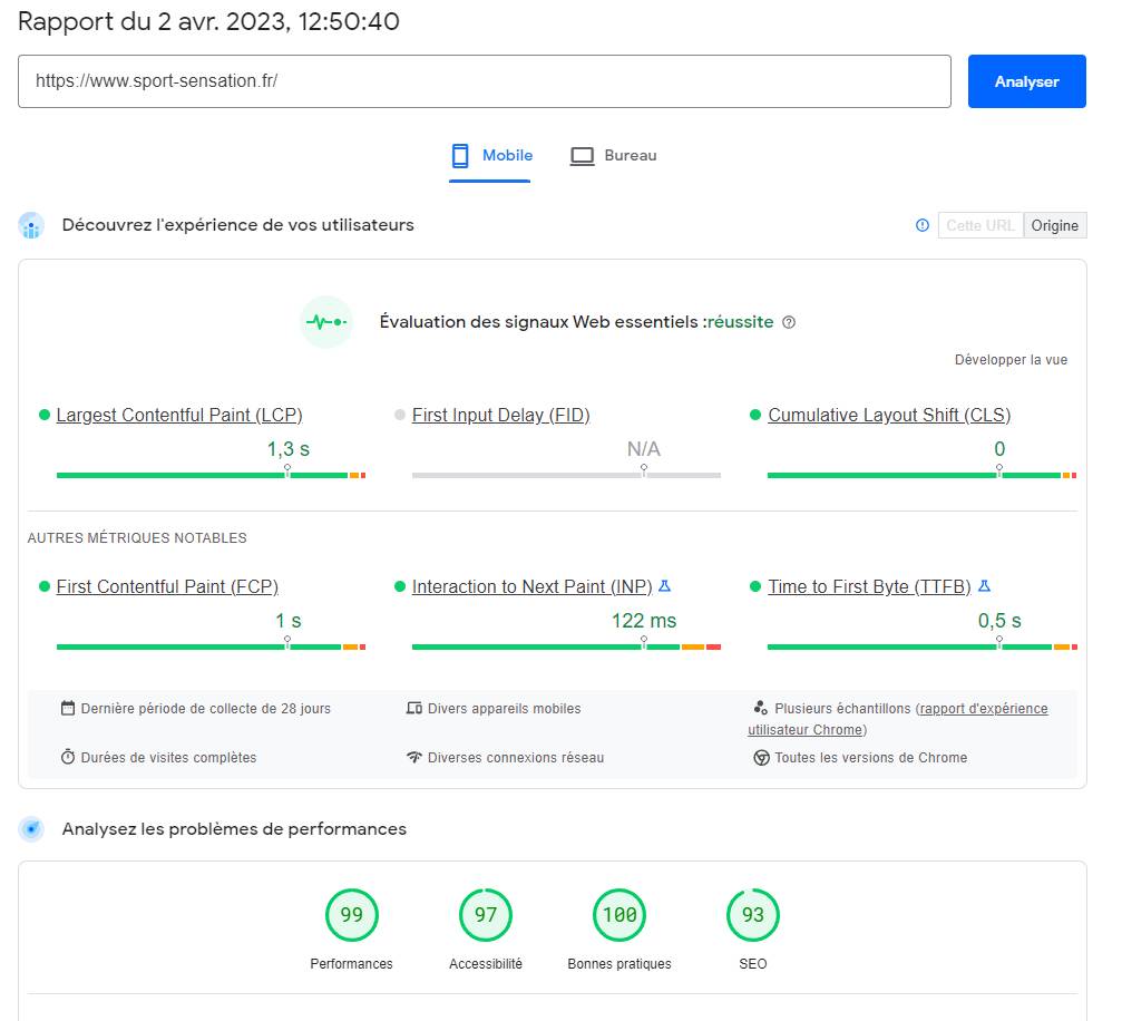 stats perf page speed google